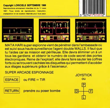 Mata Hari (F) (1988) box cover back